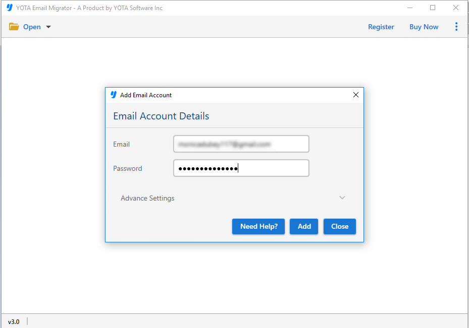 inserire le credenziali di Gmail 